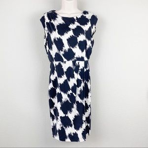 Diane Von Furstenberg Black White Sleeveless Dress